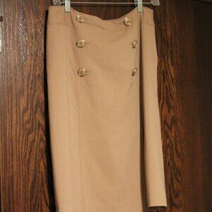 Tan Skirt with Buttons from Ann Taylor, Size 8